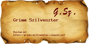 Grimm Szilveszter névjegykártya